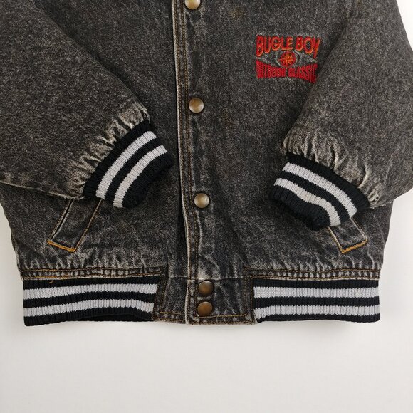 Vintage Bugle Boy Sherpa Lined Black Denim Jacket 18-24 Months - Picture 12 of 12